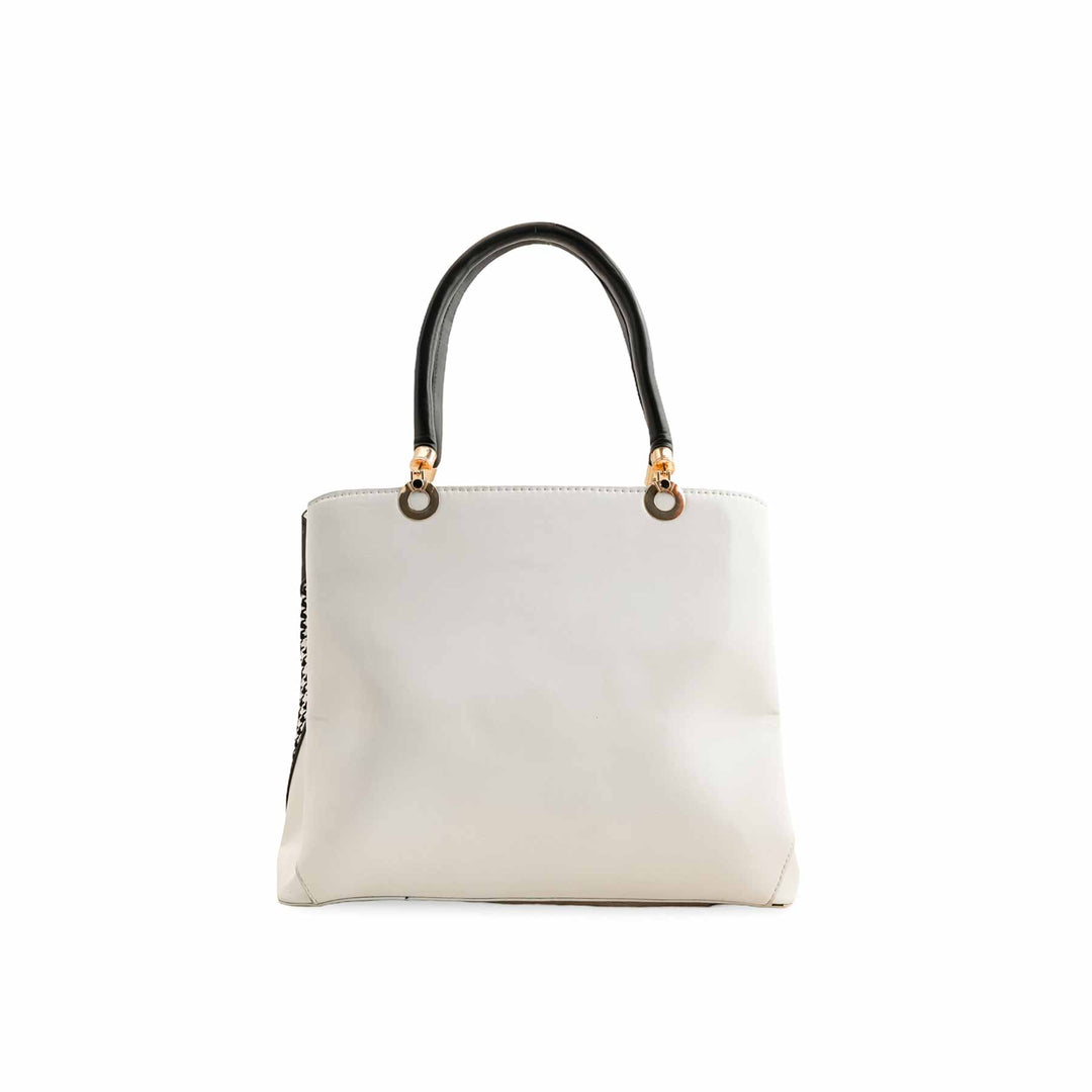 White Formal Hand Bag P55713