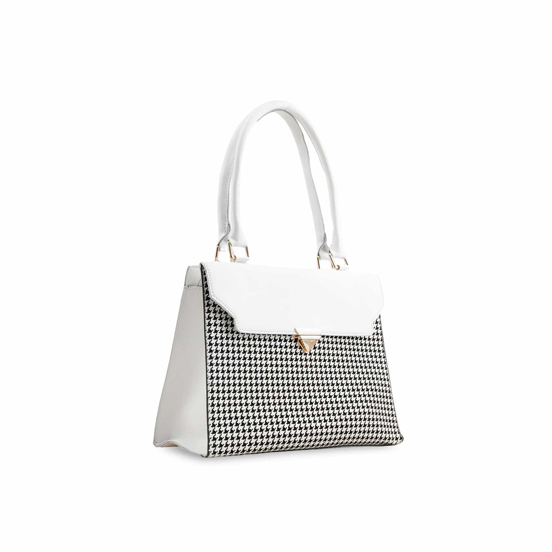 White Formal Hand Bag P55714