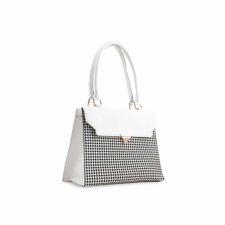 White Formal Hand Bag P55714