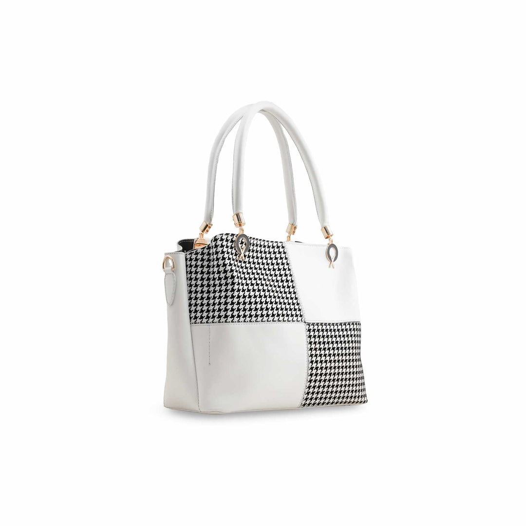 White Formal Hand Bag P55718