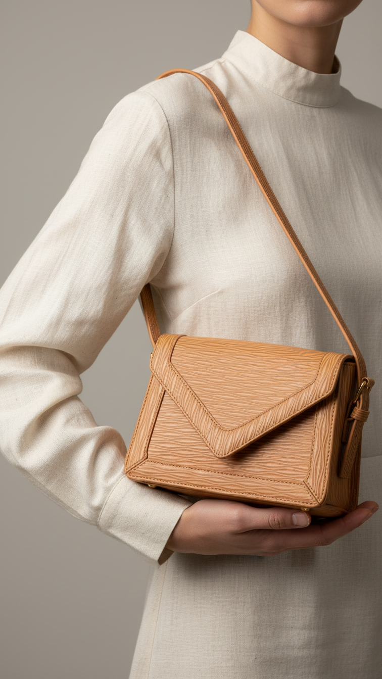 Beige Formal Shoulder Bag P55727