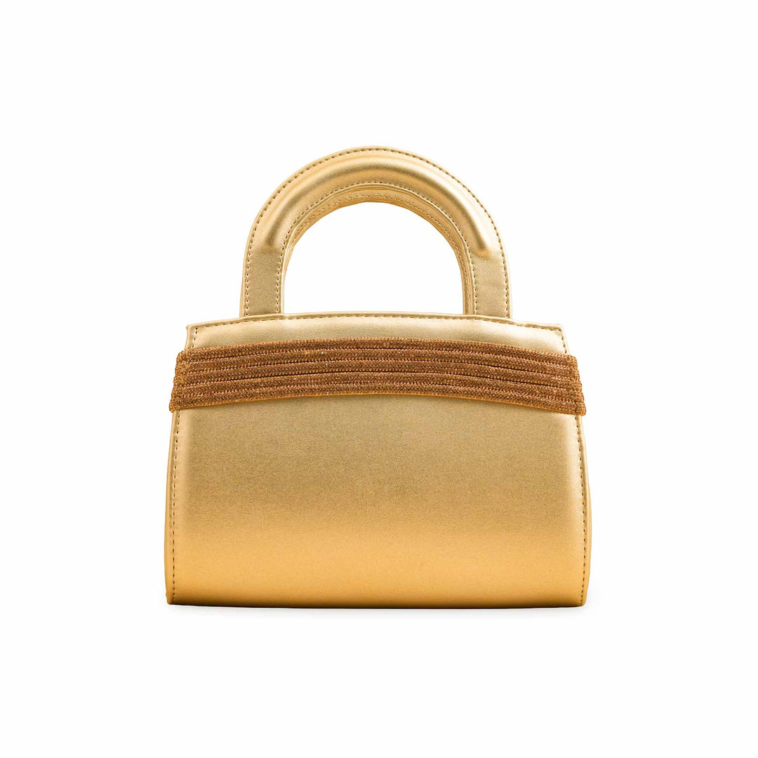 Golden Formal Hand Bag P55730