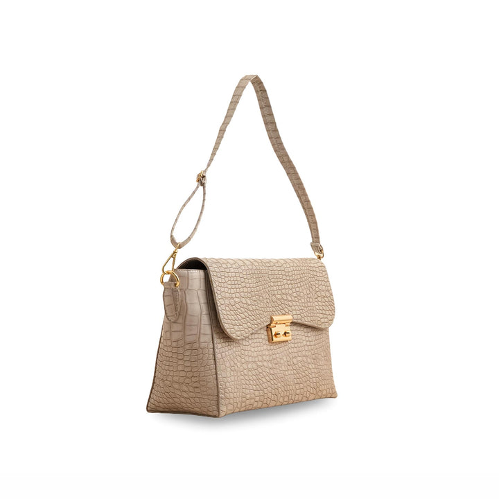 Beige Formal Shoulder Bag P55766