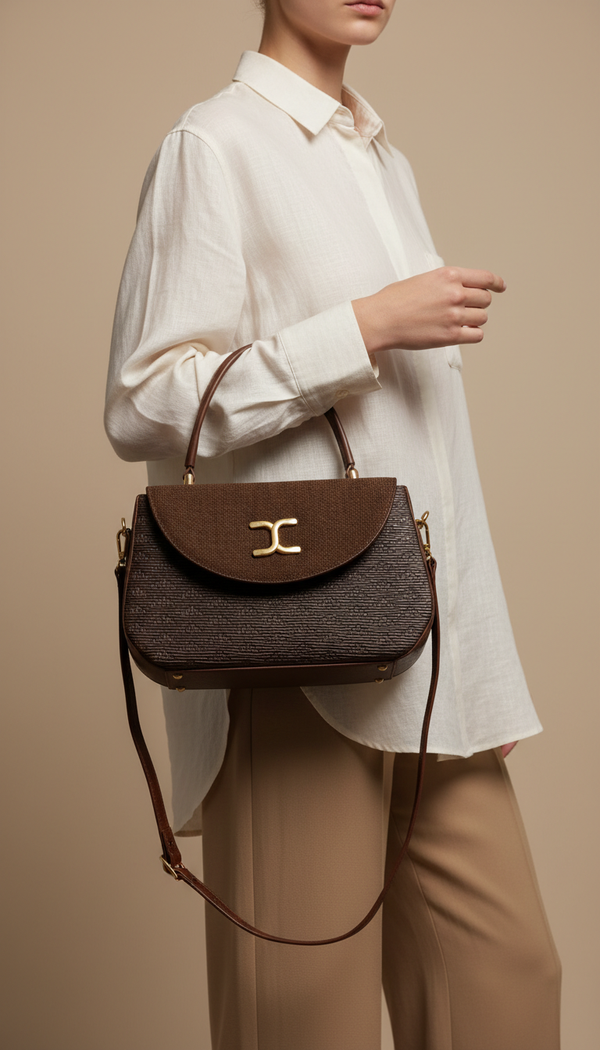 Coffee Women Formal Shoulder Bag P55806
