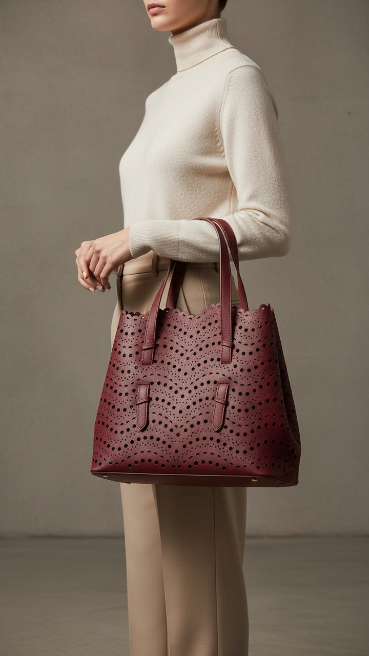 Maroon Formal Hand Bag For Ladies P55816