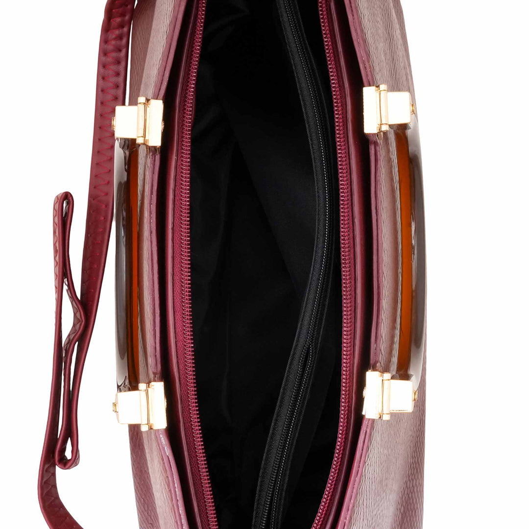 Maroon Formal Hand Bag For Women P55828