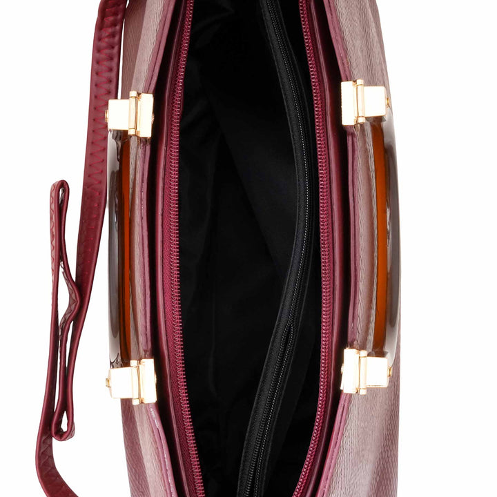 Maroon Formal Hand Bag For Women P55828