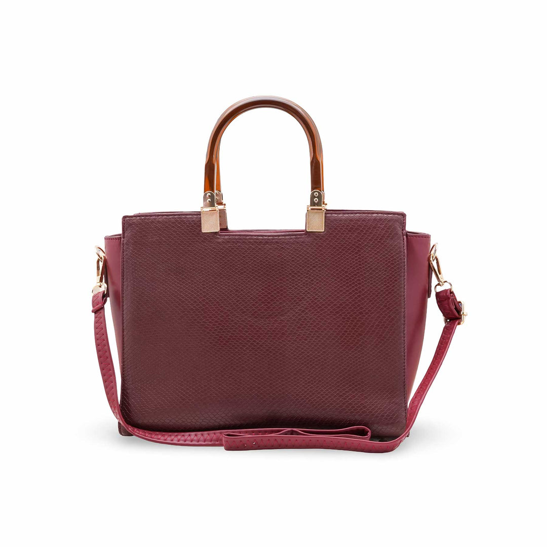 Maroon Formal Hand Bag For Women P55828