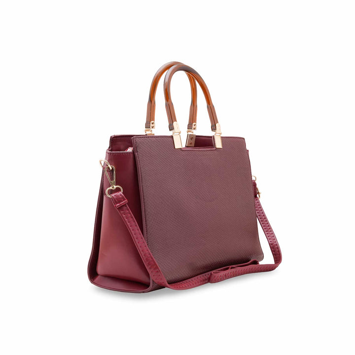 Maroon Formal Hand Bag For Women P55828