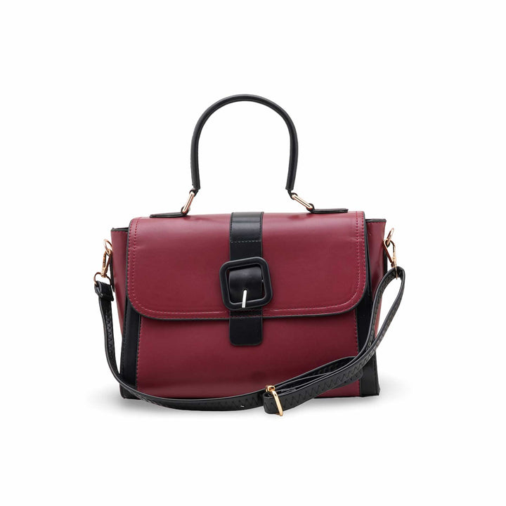 Maroon Casual Hand Bag For Women P55832