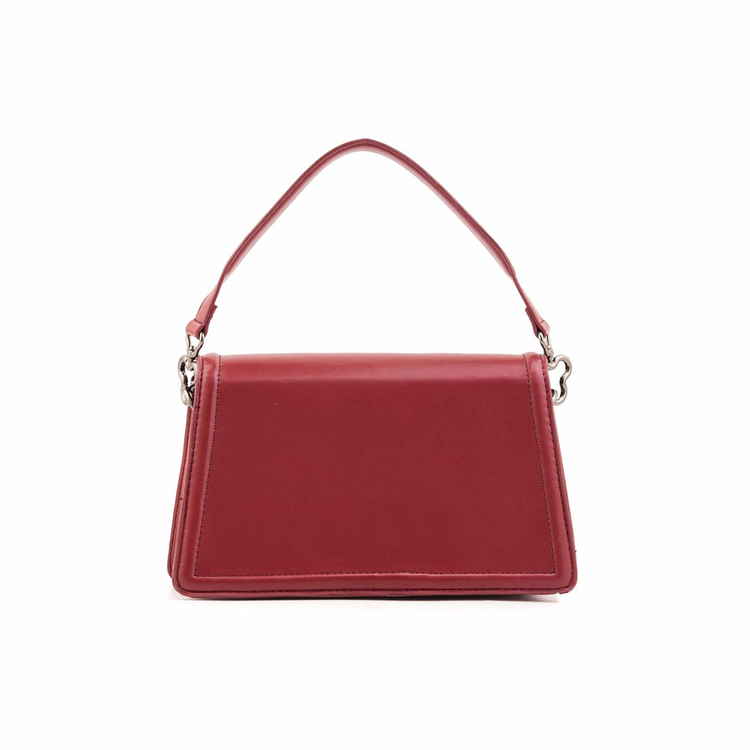 Maroon Formal Shoulder Bag For Women P55838