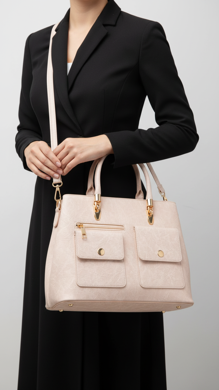 Cream Formal Hand Bag For Women P55850