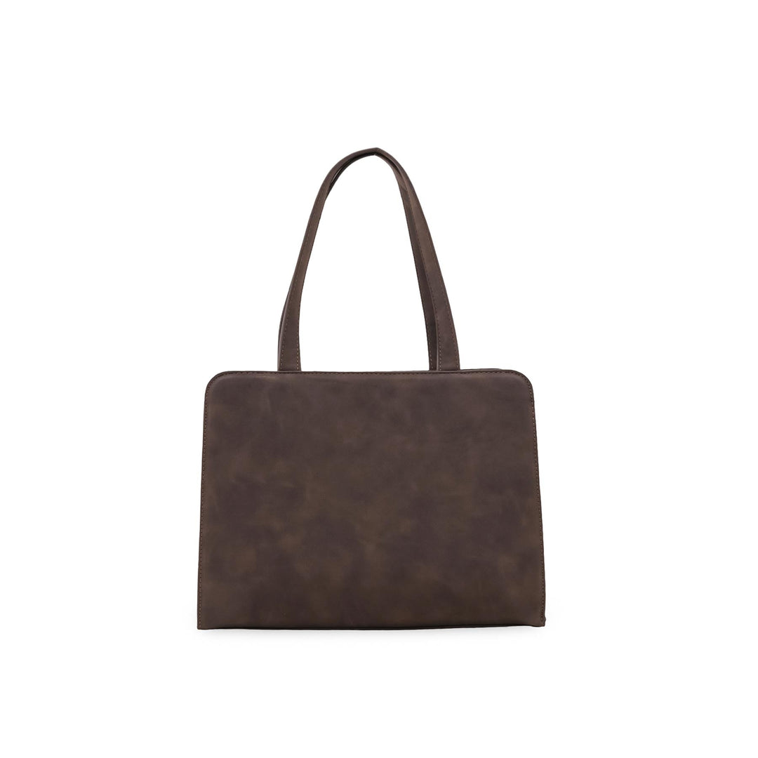 Coffee Formal Hand Bag For Women P55870