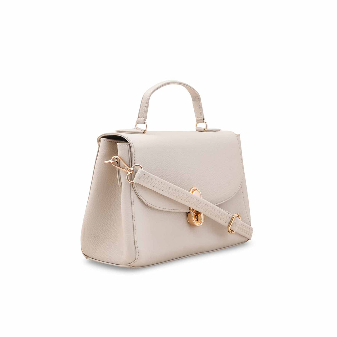Beige Formal Hand Bag For Women P55894