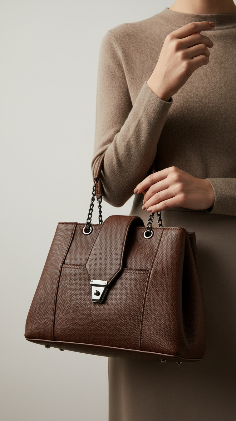 Coffee Casual Hand Bag P56241
