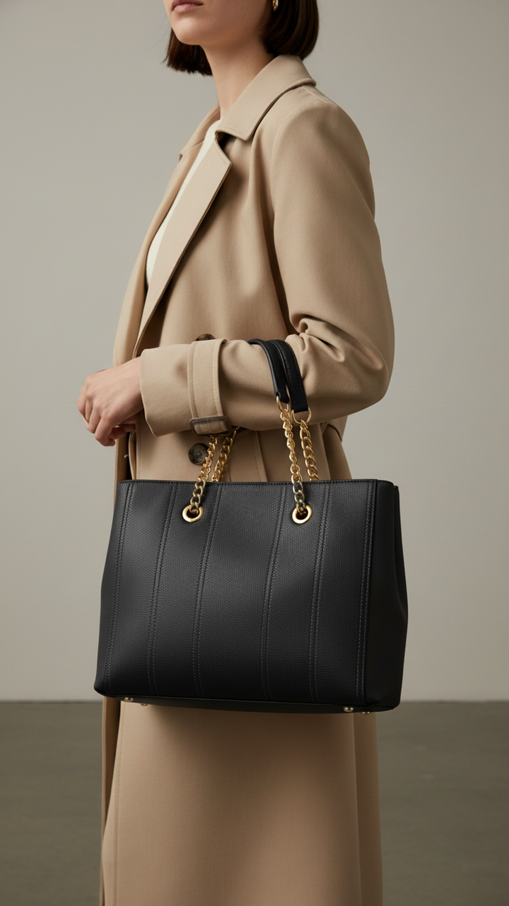 Black Casual Shoulder Bag For Ladies P56256