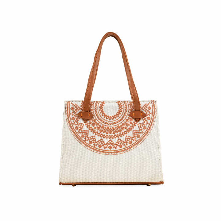 White Casual Hand Bag For Women P56272