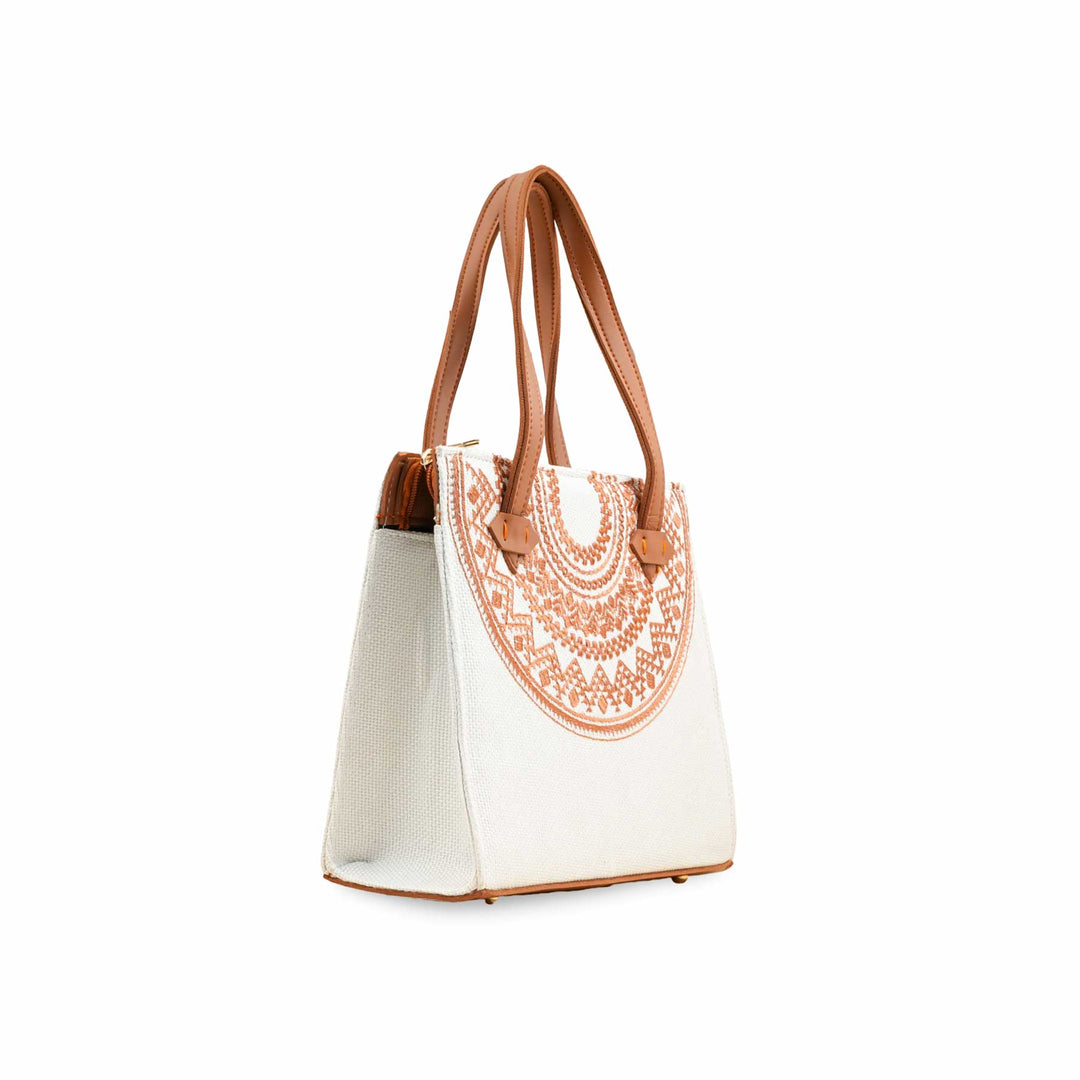 White Casual Hand Bag For Women P56272