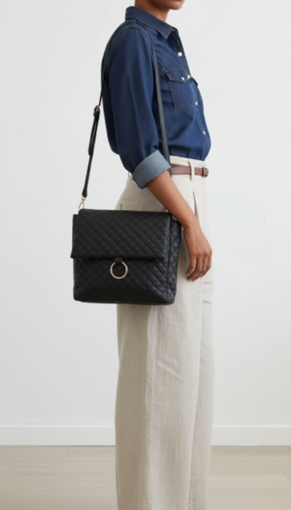 Black Casual Shoulder Bag For Women P56285