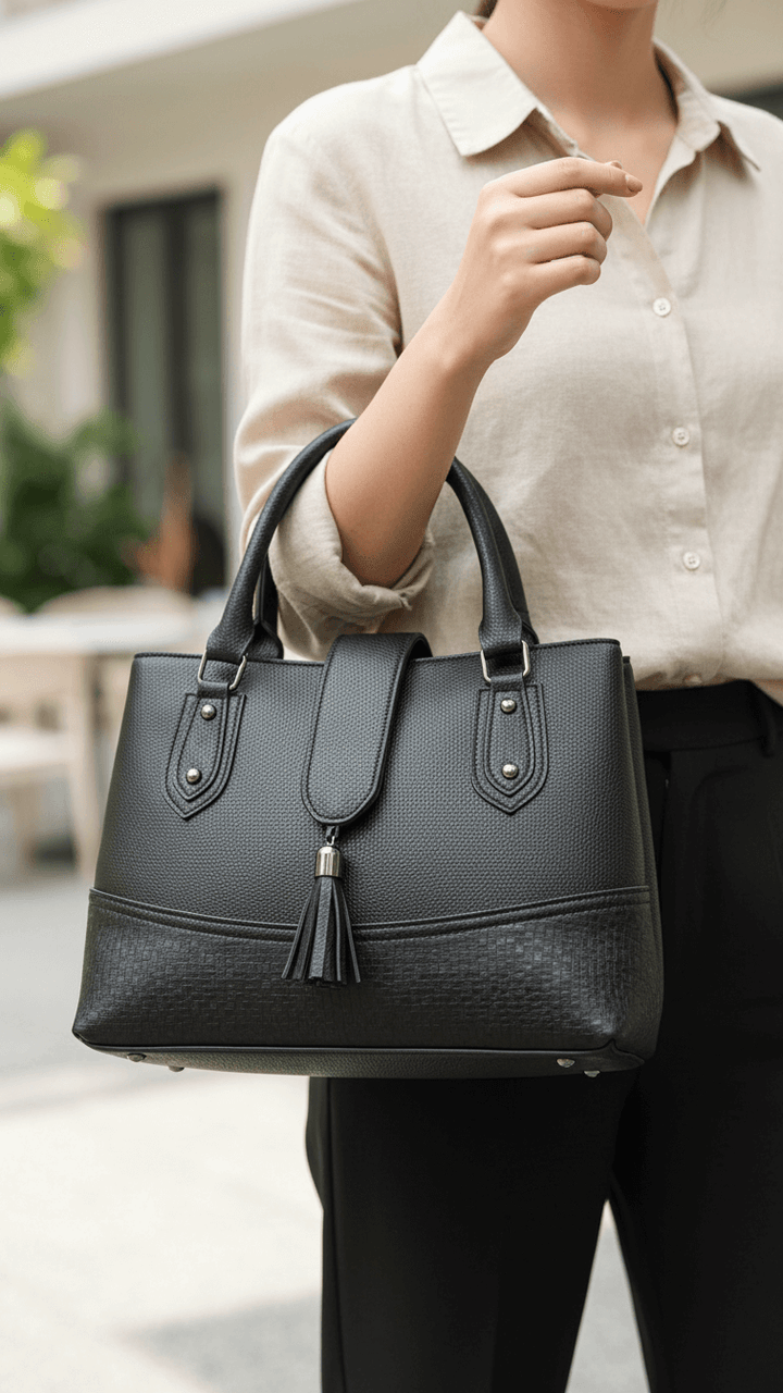 Black Casual Hand Bag For Ladies P56288