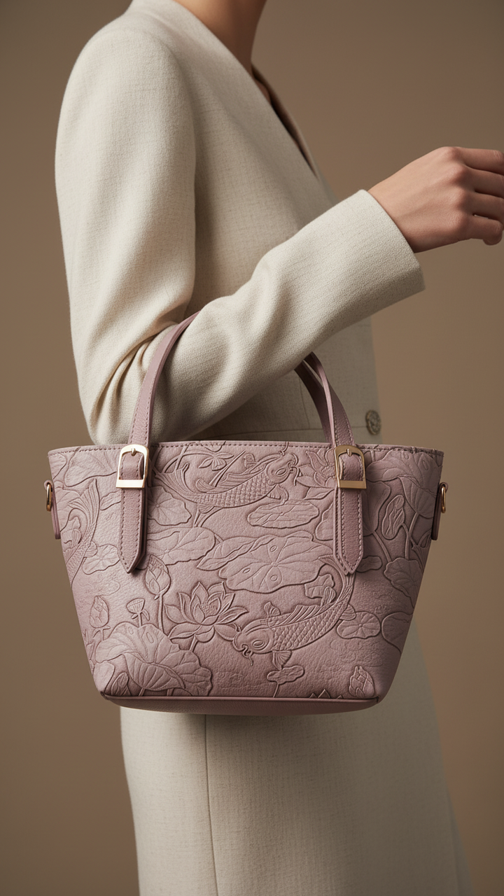 Lilac Formal Hand Bag For Ladies P56306