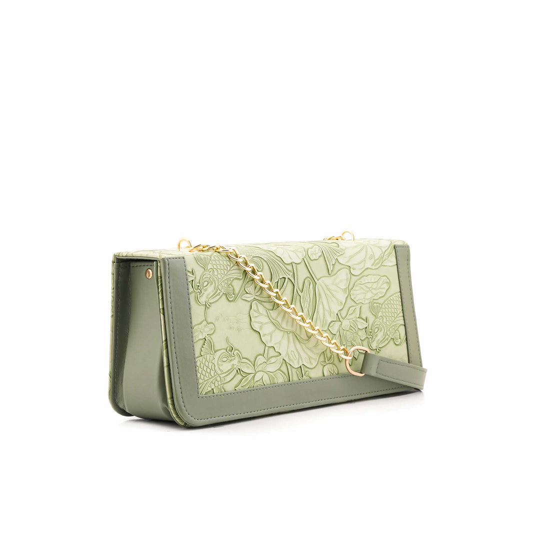 Green Formal Shoulder Bag For Women P56309