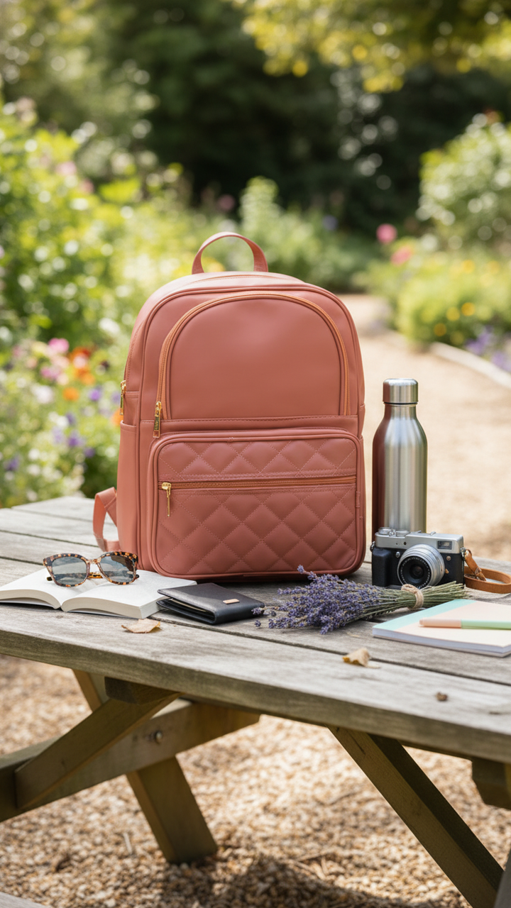 Pink Casual Back Pack For Women P56319