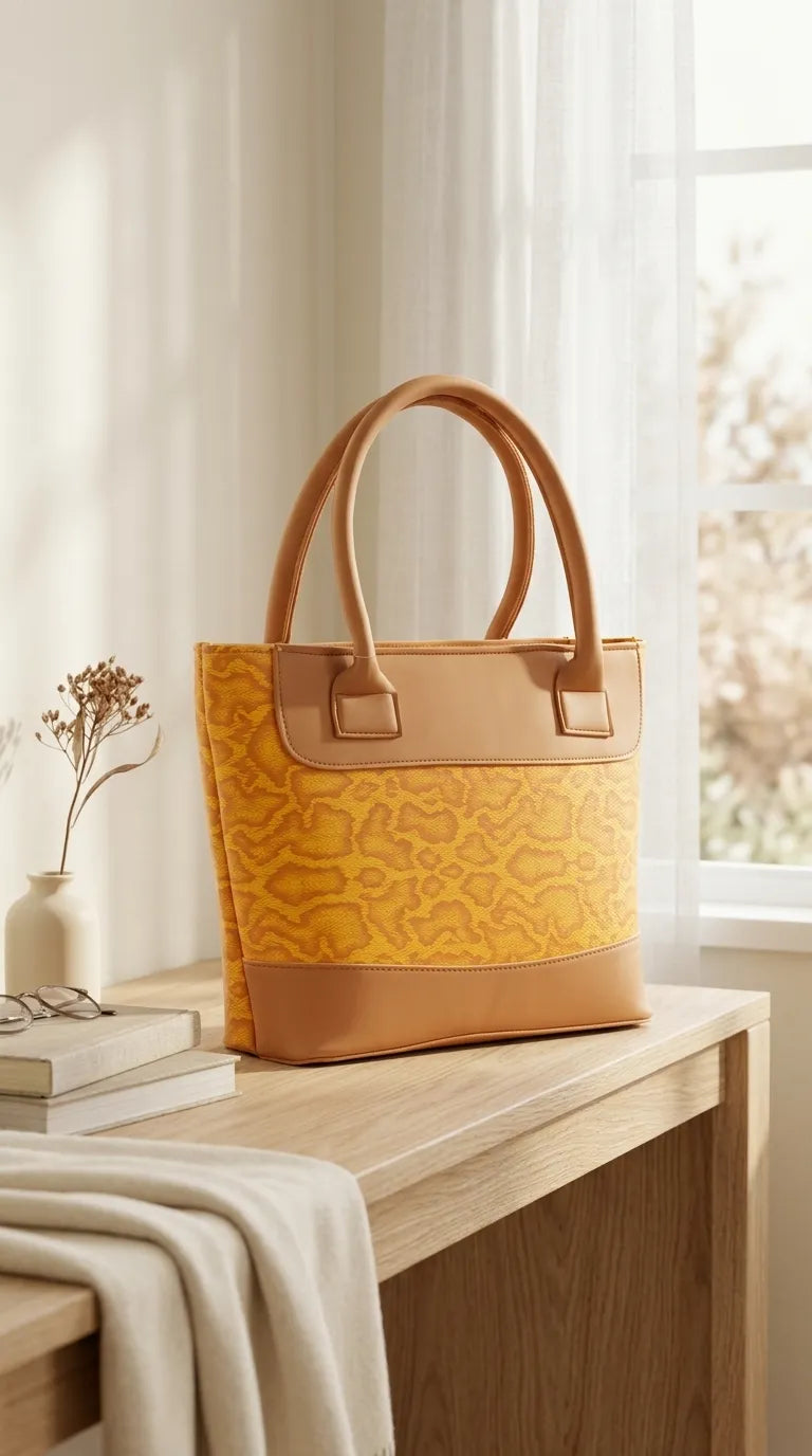 Yellow Formal Shoulder Bag For Women P56366