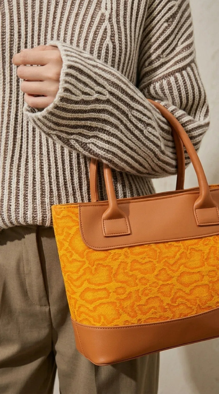 Yellow Formal Shoulder Bag For Women P56366