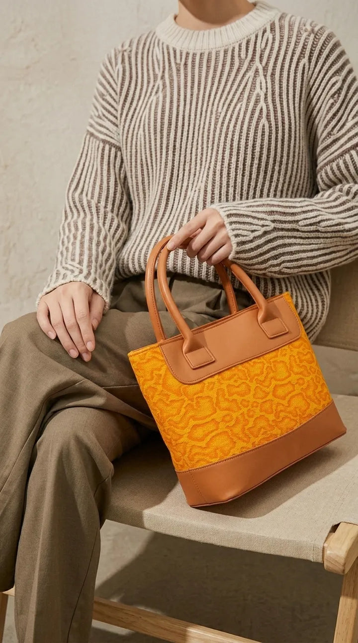 Yellow Formal Shoulder Bag For Women P56366