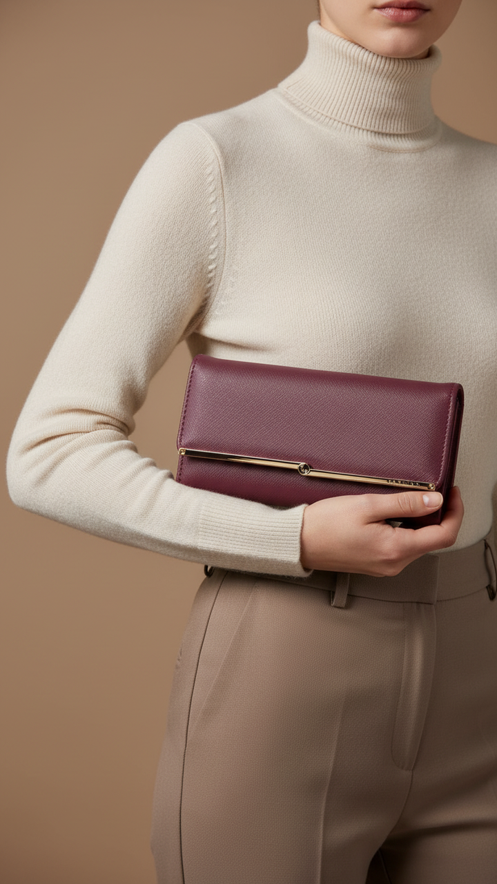 Maroon Casual Wallet For Ladies P70967