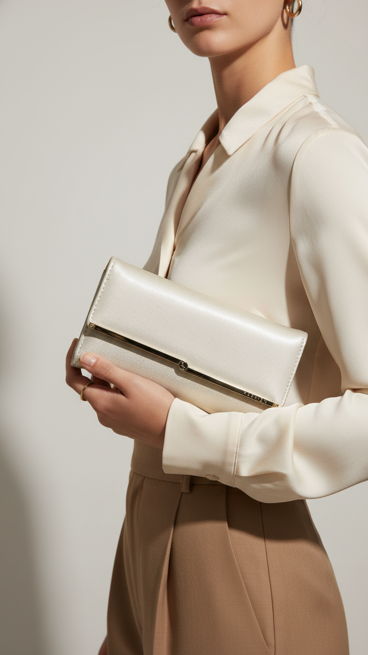 Silver Casual Wallet For Ladies P70967