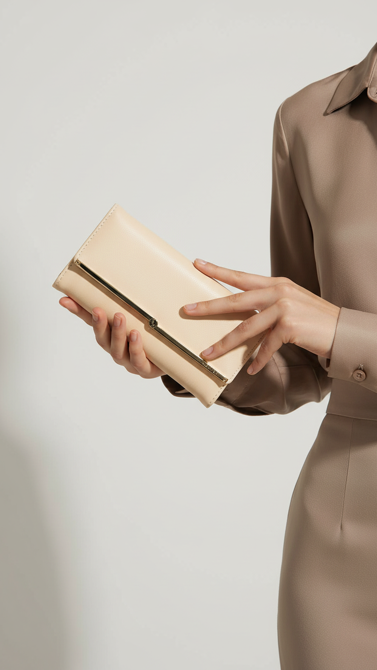 Beige Casual Wallet For Ladies P70967