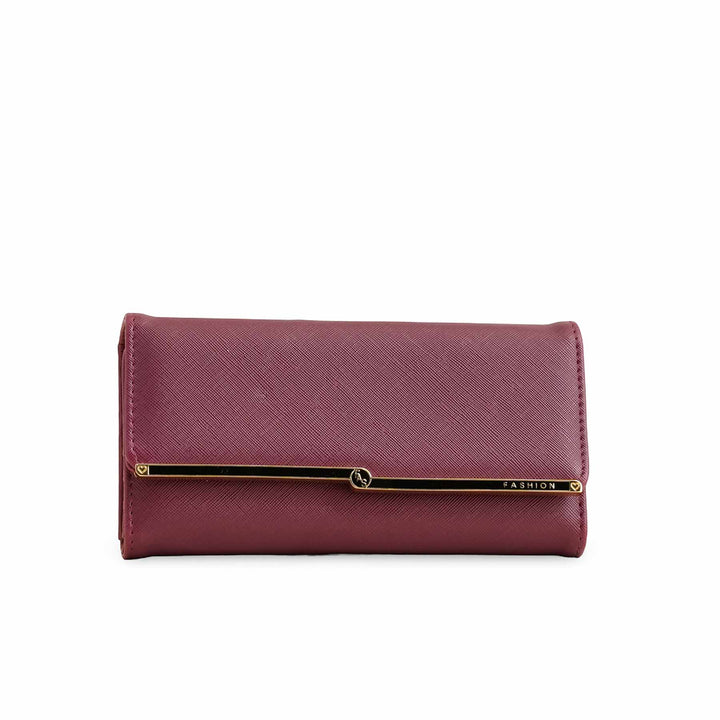 Maroon Casual Wallet For Ladies P70967
