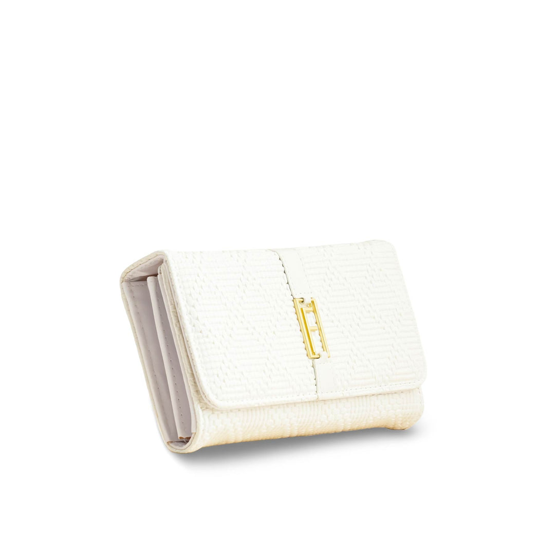 White Casual Wallet For Ladies P70969