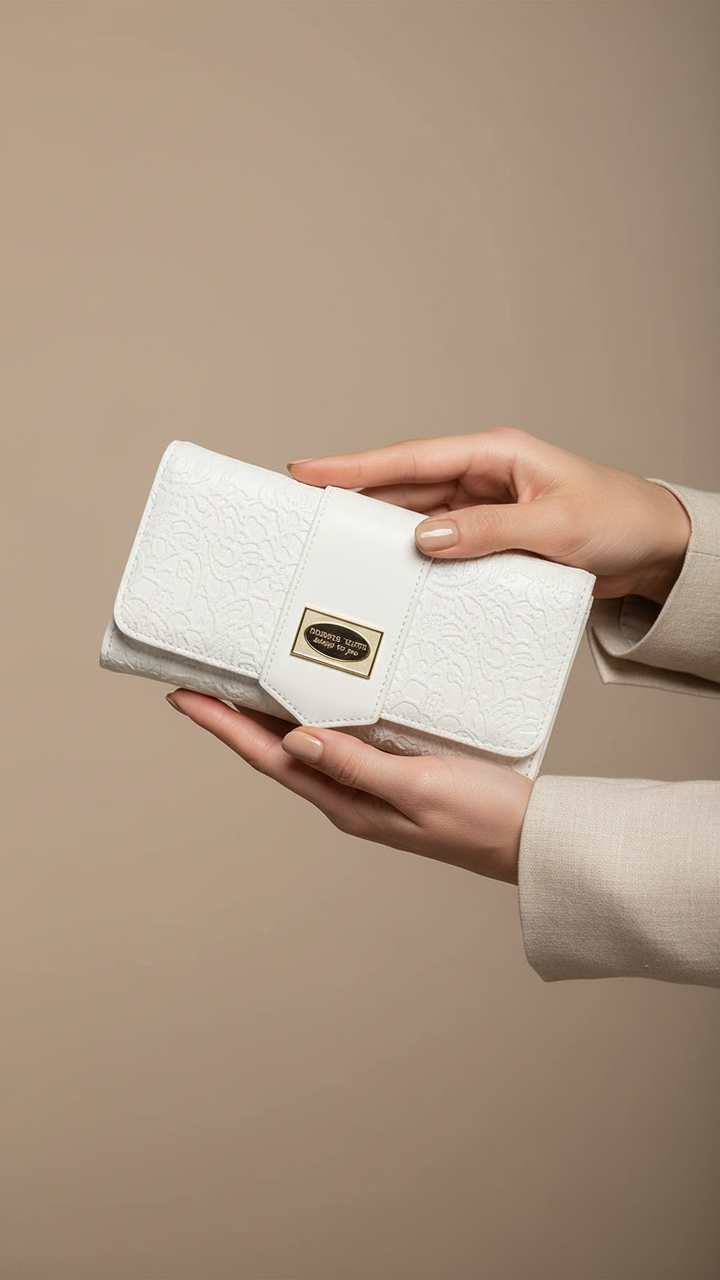 White Casual Wallet For Women P70977