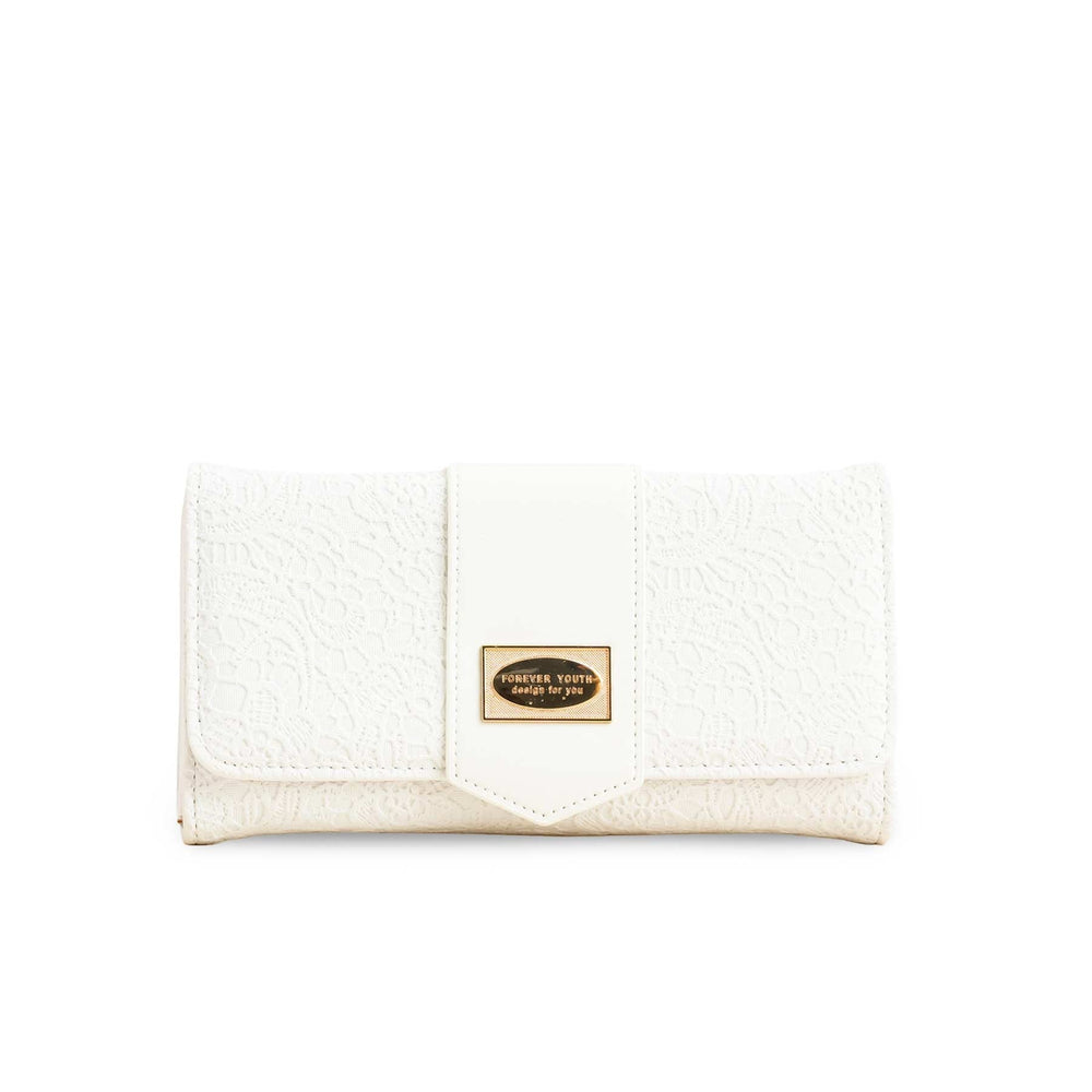 White Casual Wallet For Women P70977