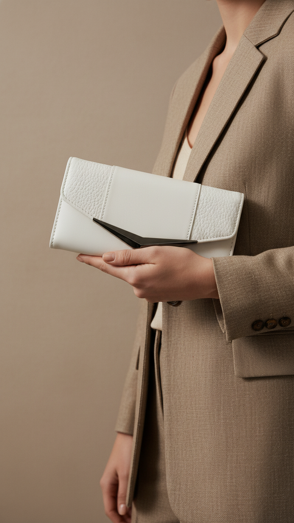 White Casual Wallet For Women P70978