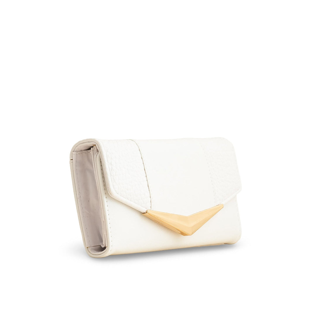 White Casual Wallet For Women P70978