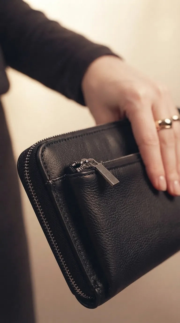 Black Formal Wallet For Women P71030