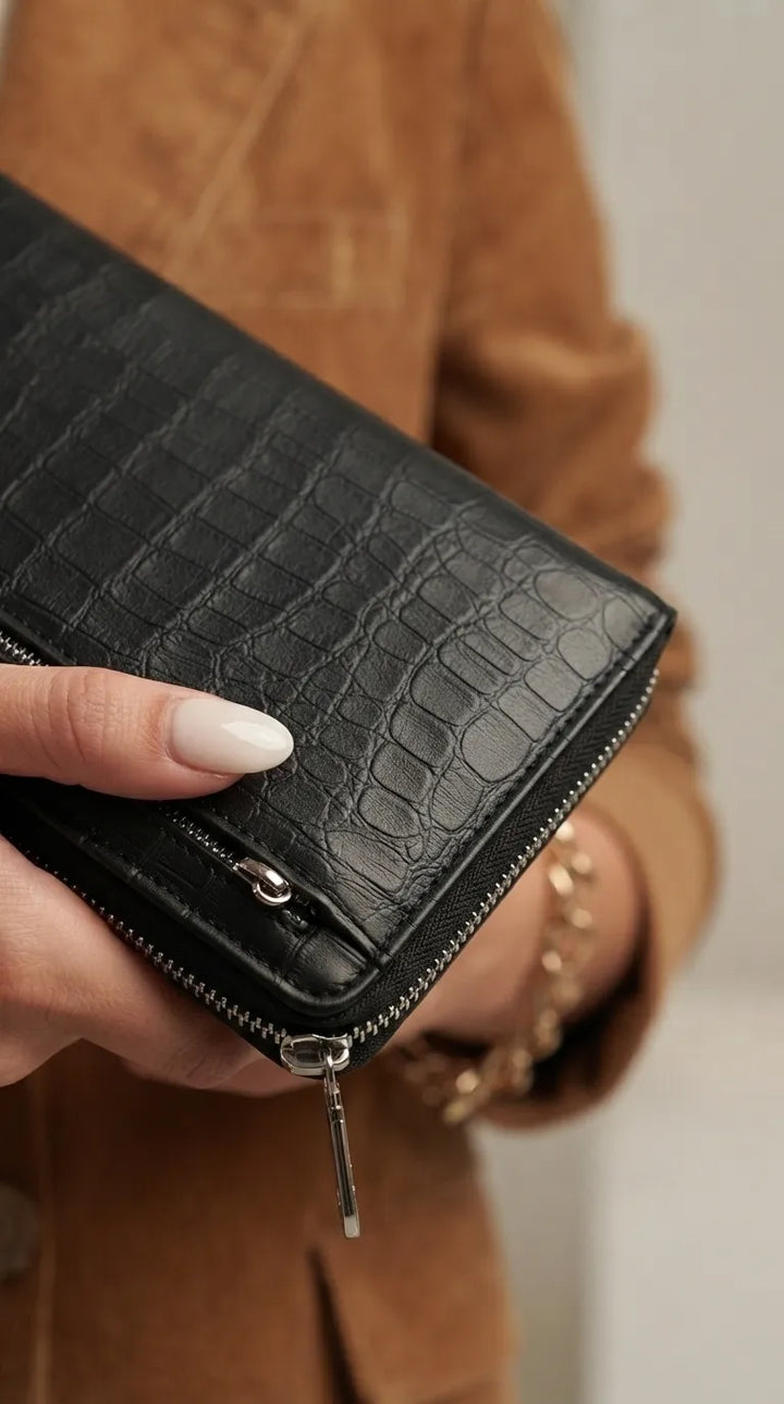 Black Formal Wallet For Women P71031