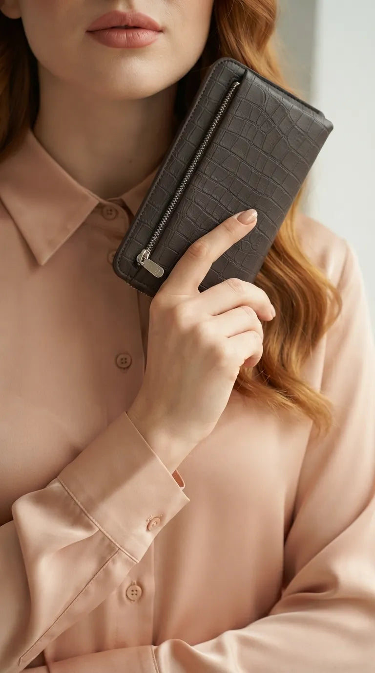 Coffee Formal Wallet For Women P71031