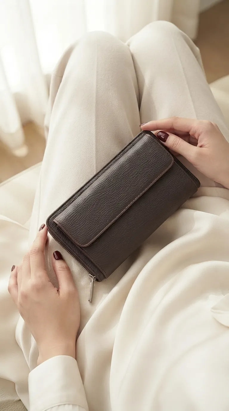 Coffee Formal Wallet For Women P71033