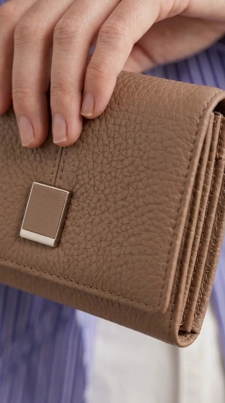 Beige Formal Wallet For Women P71044