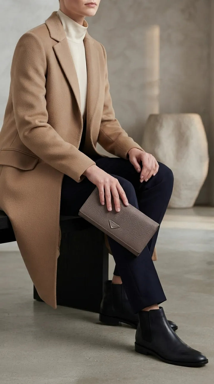 Grey Formal Wallet For Women P71045
