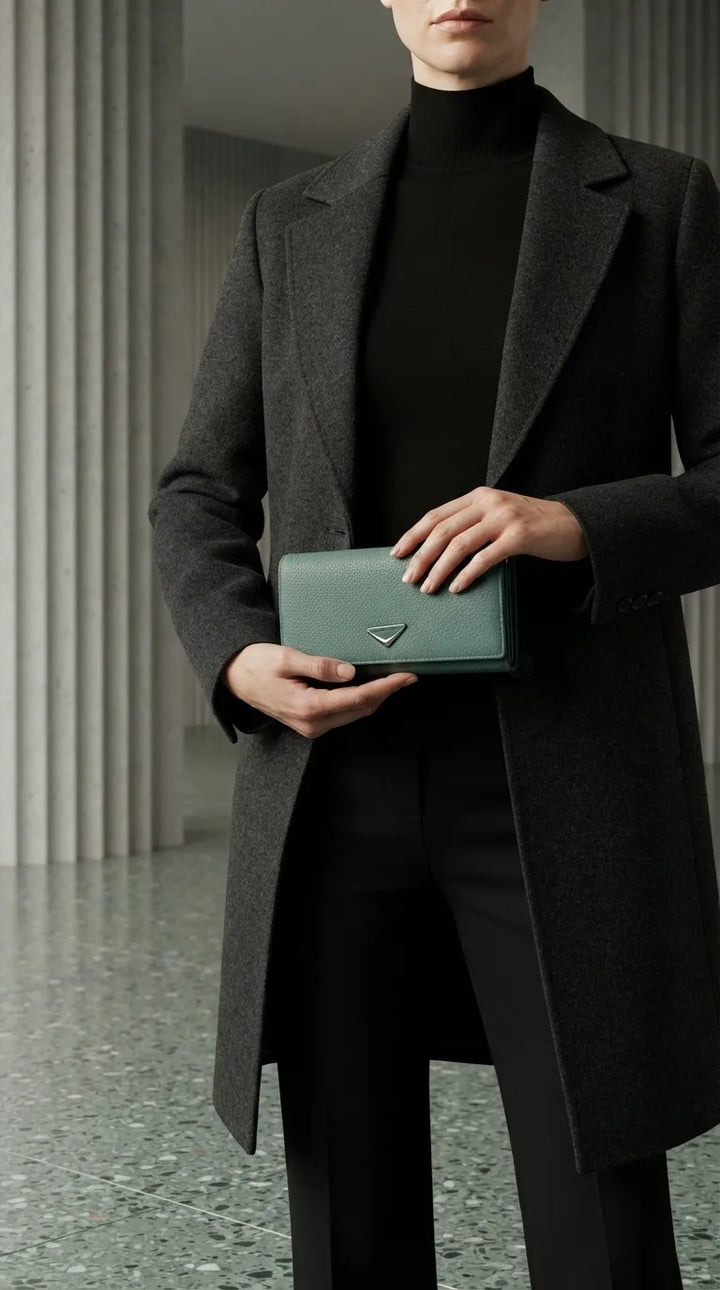 Green Formal Wallet For Women P71045