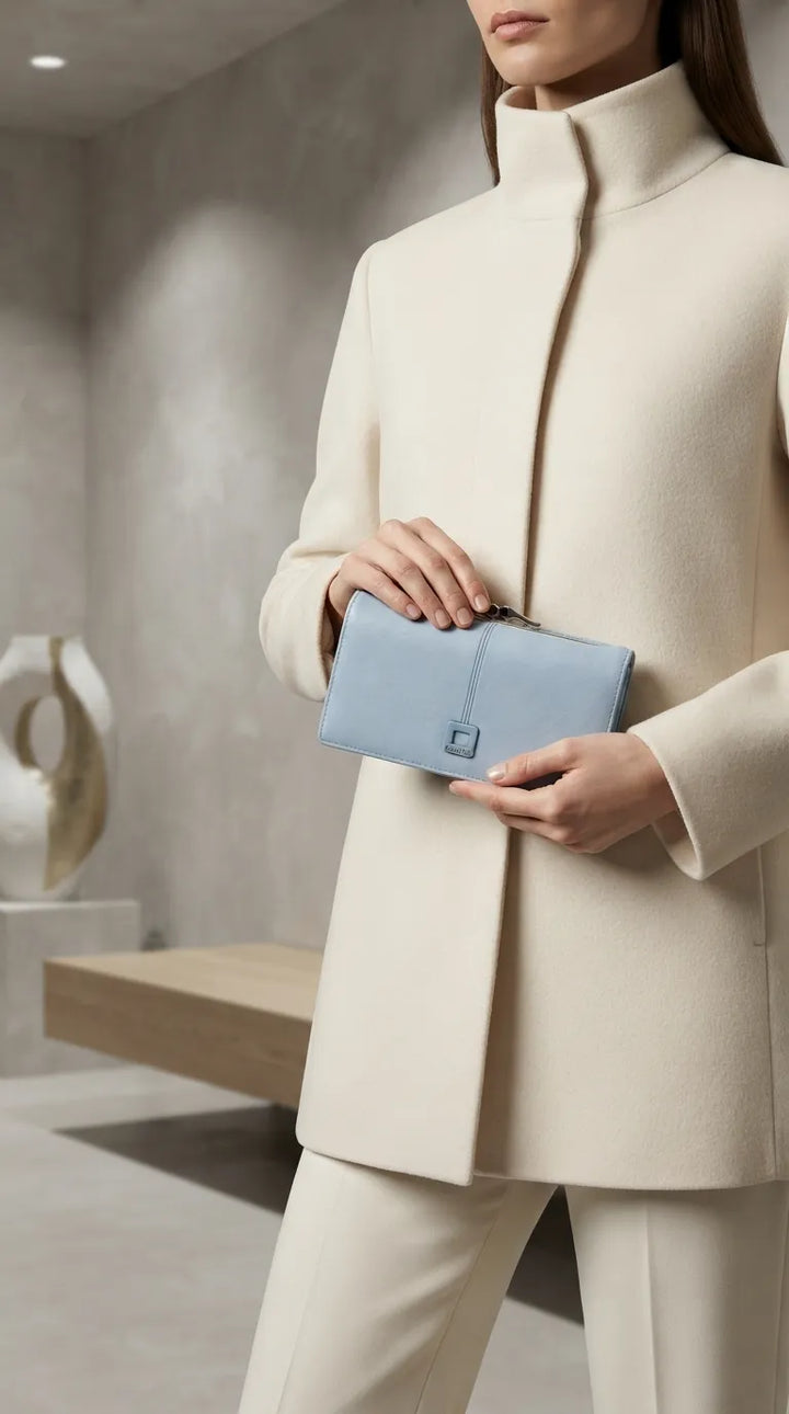 Sky Blue Formal Wallet For Women P71047