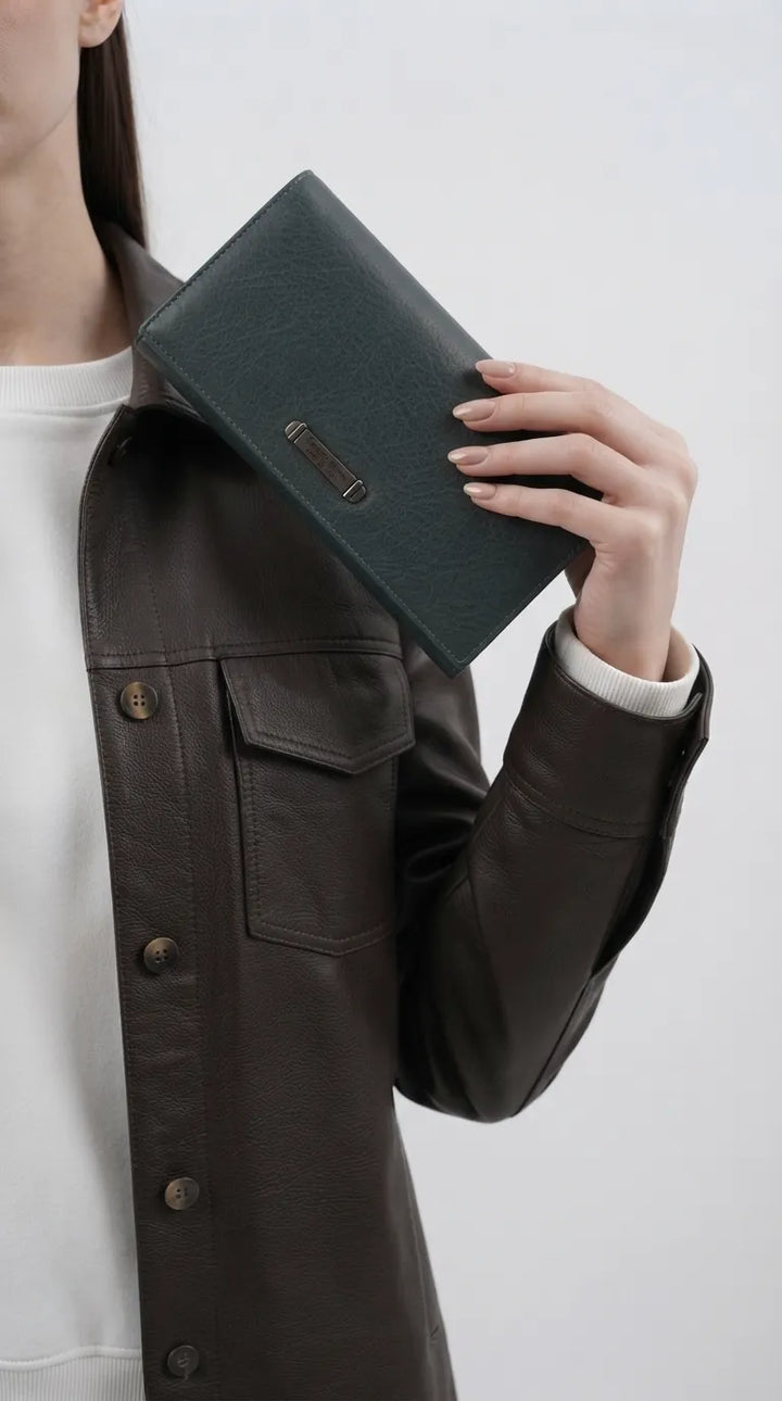 Green Formal Wallet For Women P71048