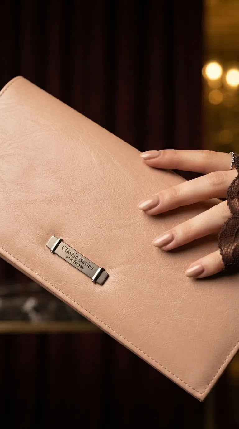 Beige Formal Wallet For Women P71048