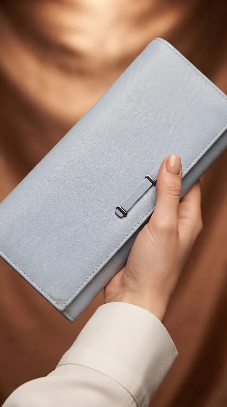 Sky Blue Formal Wallet For Women P71048